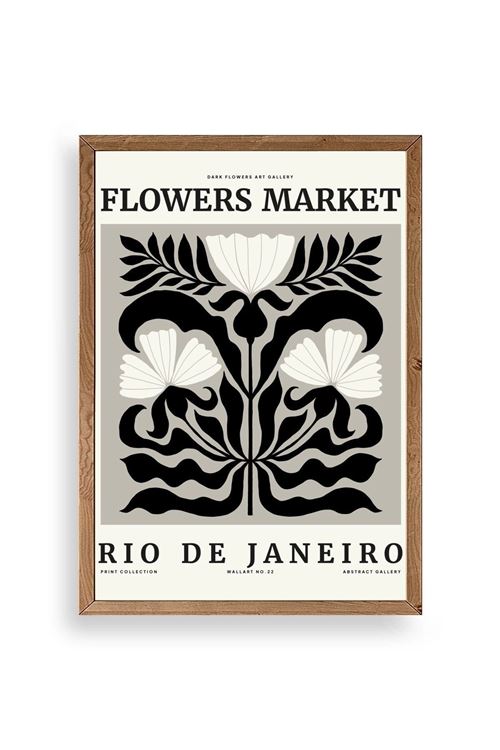 Çiçek Ahşap Çerçeveli Tablo 23 x 30