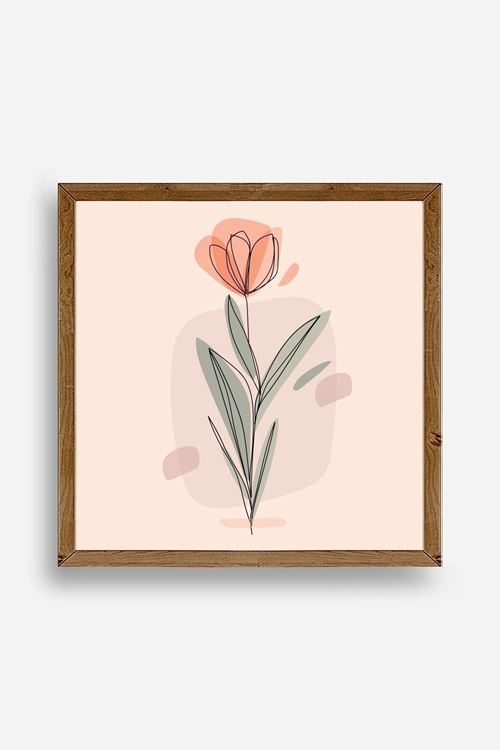 Çiçek Ahşap Çerçeveli Tablo 42 x 42