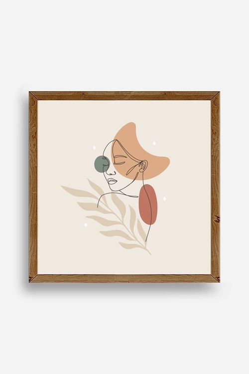 Modern Ahşap Çerçeveli Tablo 42 x 42