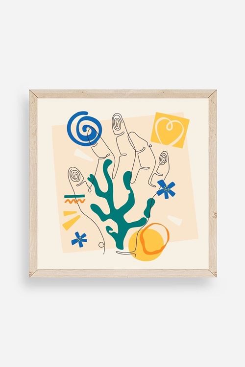 Deniz Ahşap Çerçeveli Tablo 50 x 50