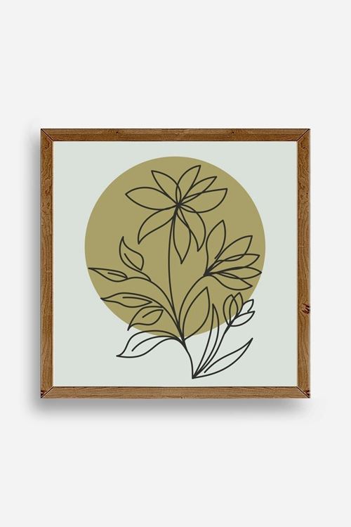 Çiçek Ahşap Çerçeveli Tablo 42 x 42