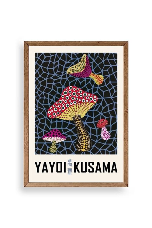 Yayoi Kusama Ahşap Çerçeveli Tablo 50 x 70