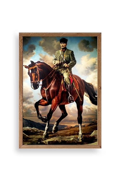 Atatürk Ahşap Çerçeveli Tablo 30 x 42