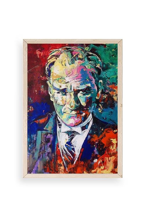 Atatürk Ahşap Çerçeveli Tablo 30 x 42