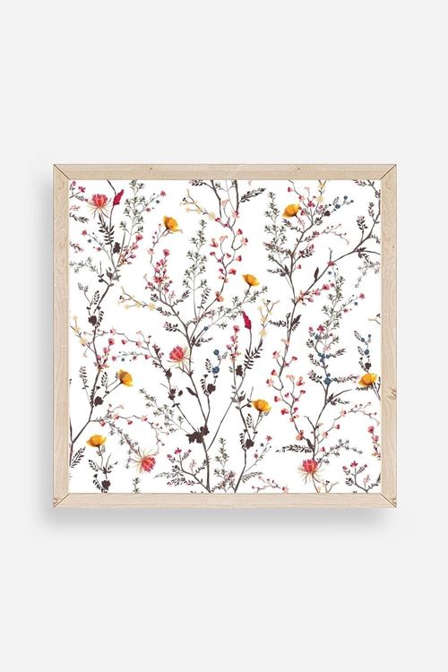 Yaprak Ahşap Çerçeveli Tablo 23 x 23