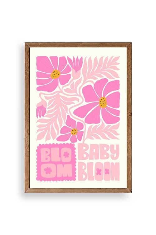 Çiçek Ahşap Çerçeveli Tablo 50 x 70