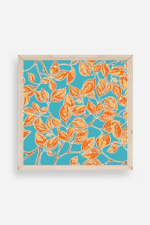 Yaprak Ahşap Çerçeveli Tablo 42 x 42