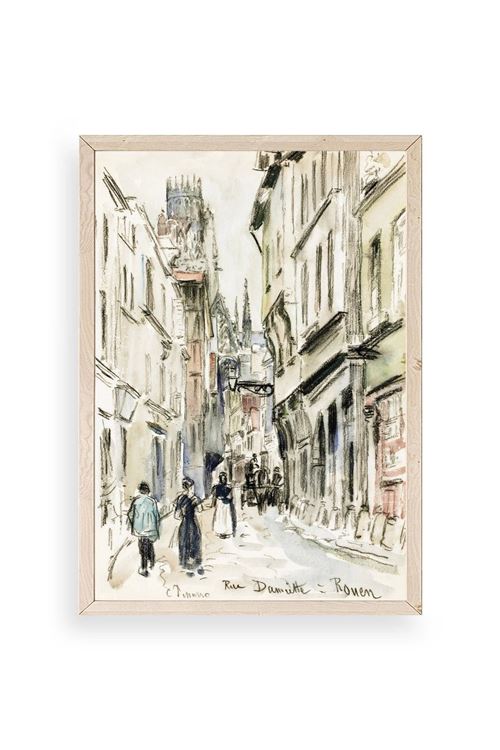Rue Damitte Ahşap Çerçeveli Tablo 30 x 42