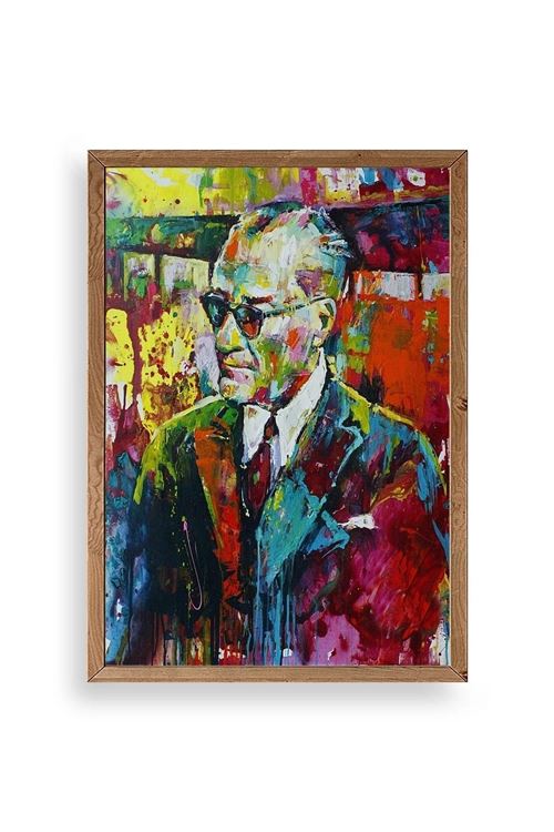 Atatürk Ahşap Çerçeveli Tablo 17 x 23
