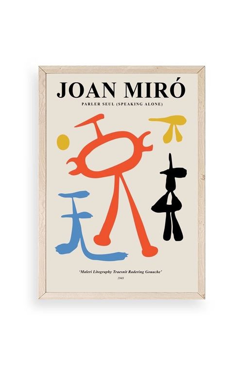 Joan Miro Ahşap Çerçeveli Tablo 17 x 23