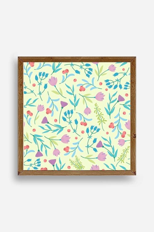 Çiçek Ahşap Çerçeveli Tablo 23 x 23