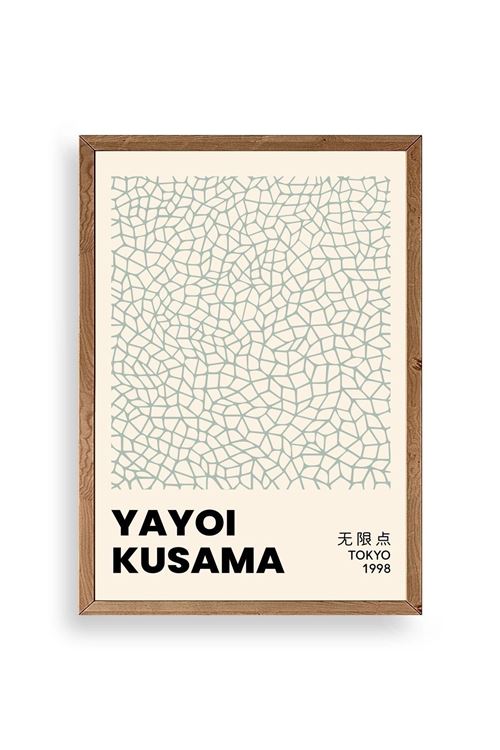 Yayoi Kusama Ahşap Çerçeveli Tablo 30 x 42