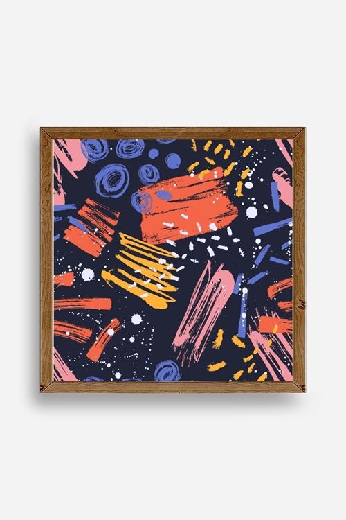 Modern Ahşap Çerçeveli Tablo 50 x 50