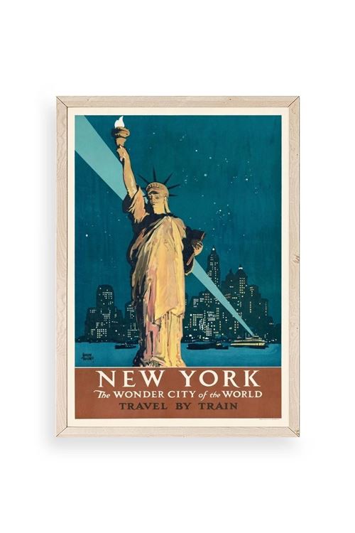 New York Ahşap Çerçeveli Tablo 50 x 70