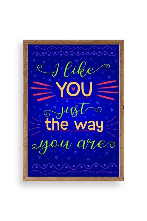 Motto Ahşap Çerçeveli Tablo 30 x 42