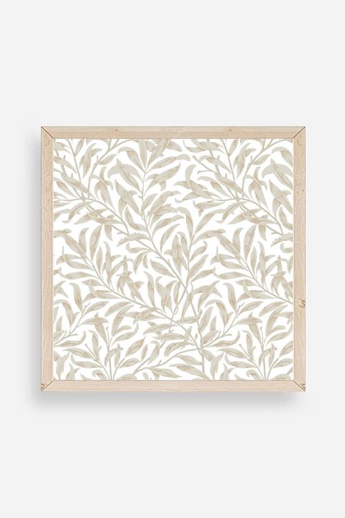 Yaprak Ahşap Çerçeveli Tablo 50 x 50