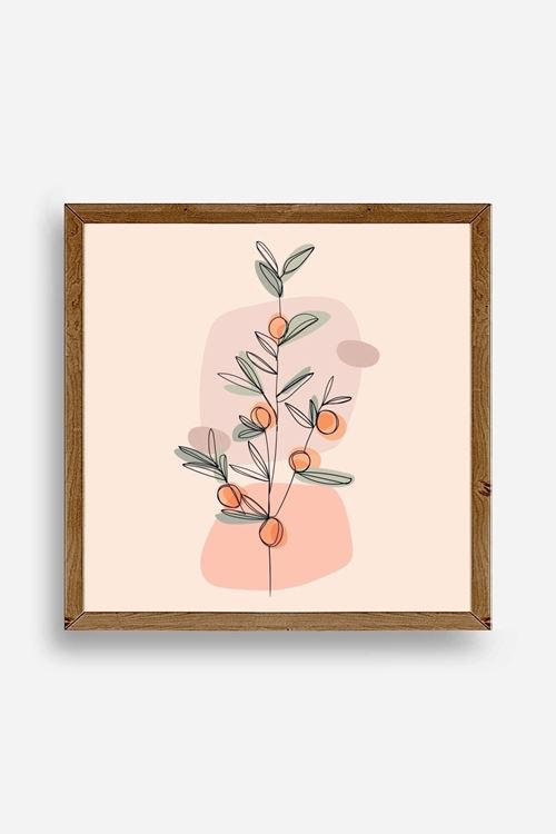 Çiçek Ahşap Çerçeveli Tablo 42 x 42