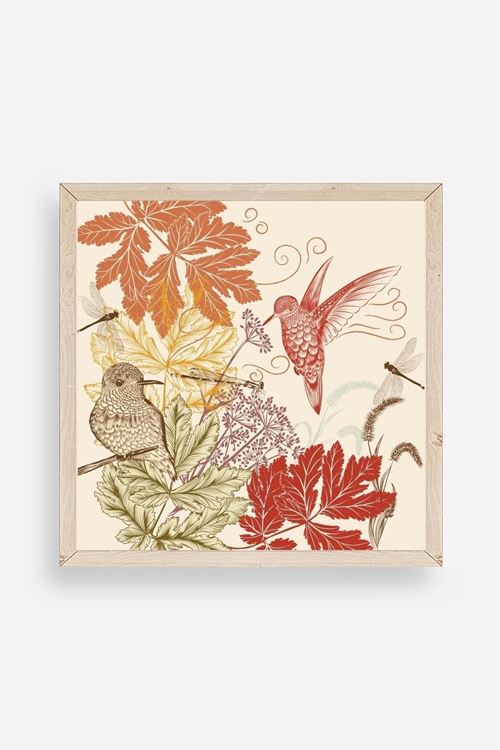 Çiçek Ahşap Çerçeveli Tablo 42 x 42