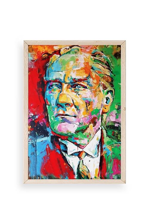 Atatürk Ahşap Çerçeveli Tablo 30 x 42