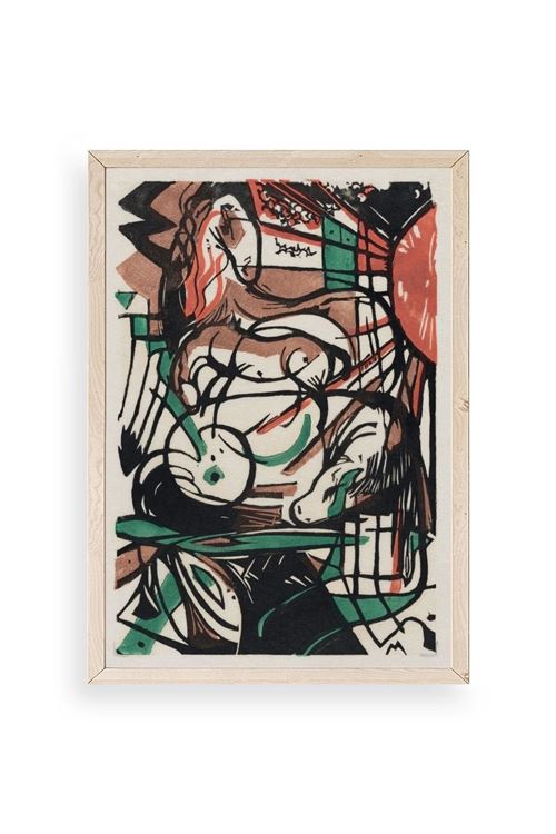 Franz Marc Ahşap Çerçeveli Tablo 17 x 23