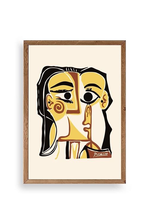 Tete de Femme Ahşap Çerçeveli Tablo 30 x 42