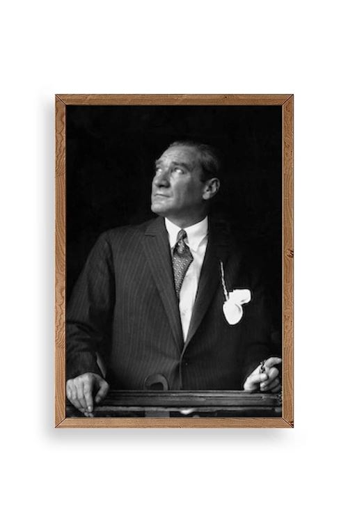 Atatürk Ahşap Çerçeveli Tablo 30 x 42