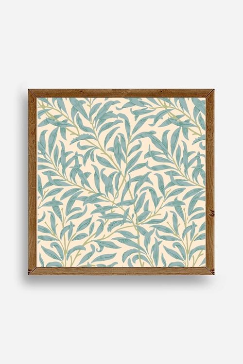 Yaprak Ahşap Çerçeveli Tablo 23 x 23