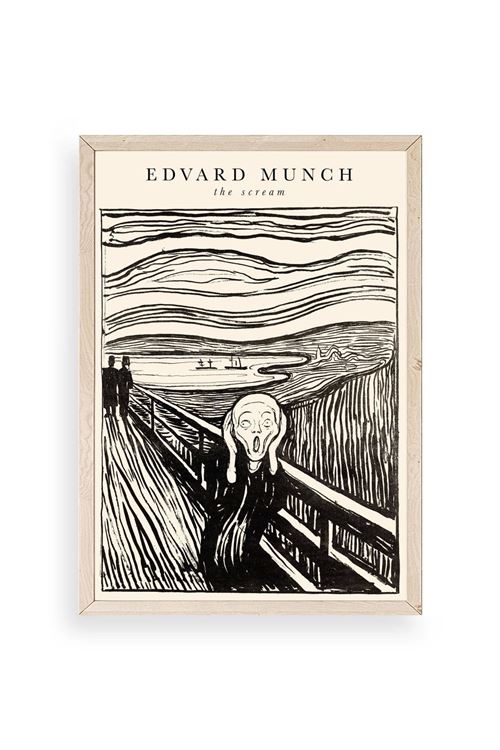 Çığlık Ahşap Çerçeveli Tablo 17 x 23