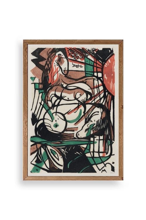 Franz Marc Ahşap Çerçeveli Tablo 50 x 70