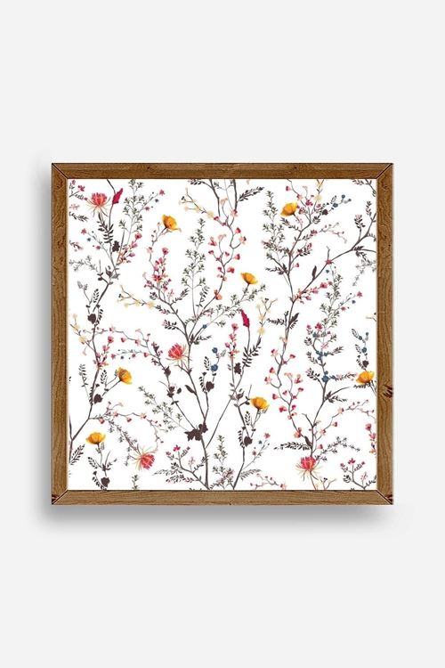 Yaprak Ahşap Çerçeveli Tablo 23 x 23