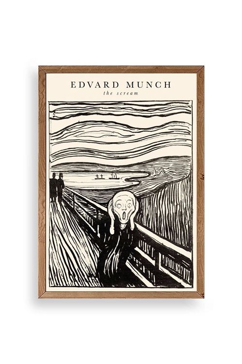 Çığlık Ahşap Çerçeveli Tablo 50 x 70