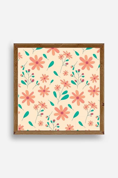Çiçek Ahşap Çerçeveli Tablo 42 x 42