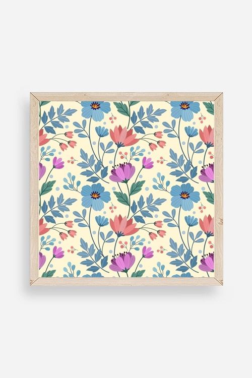 Çiçek Ahşap Çerçeveli Tablo 23 x 23