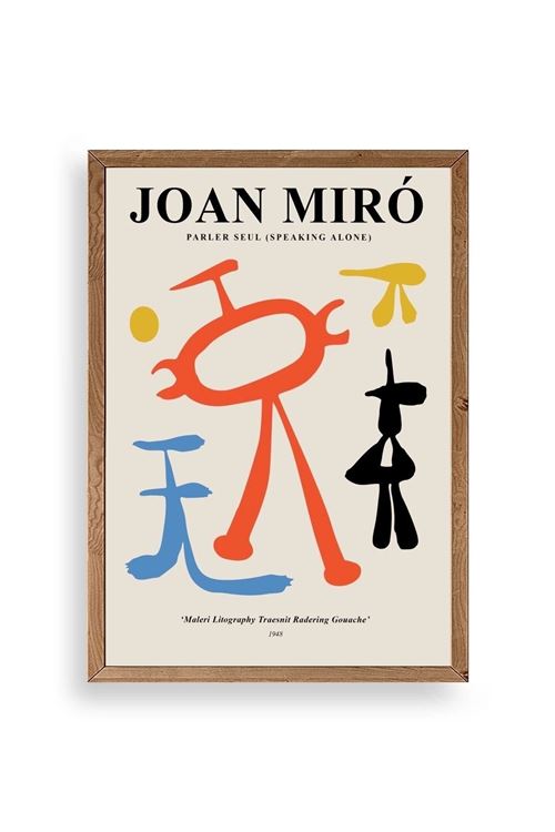 Joan Miro Ahşap Çerçeveli Tablo 50 x 70