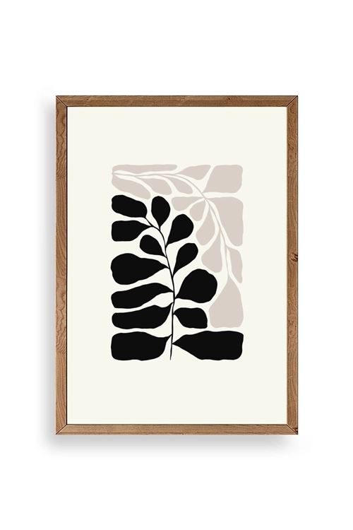 Yaprak Ahşap Çerçeveli Tablo 23 x 30