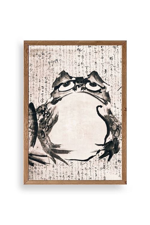 Kurbağa Ahşap Çerçeveli Tablo 23 x 30