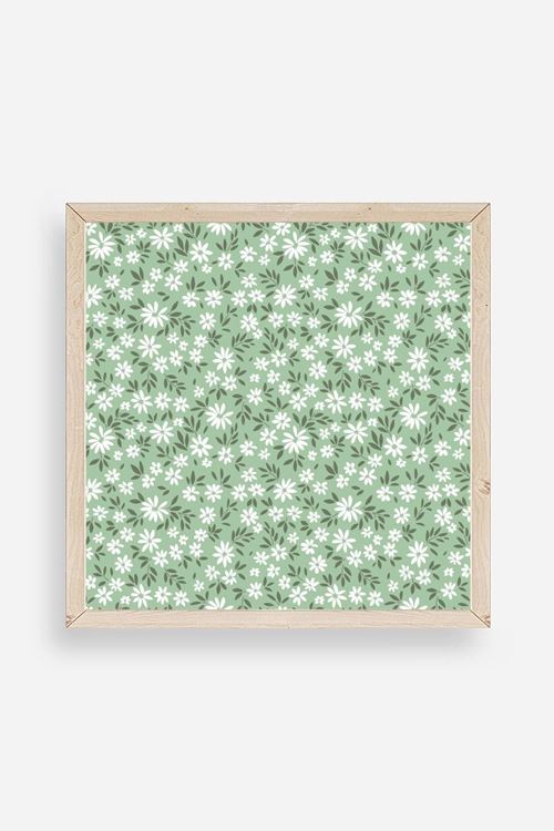 Çiçekler Ahşap Çerçeveli Tablo 50 x 50