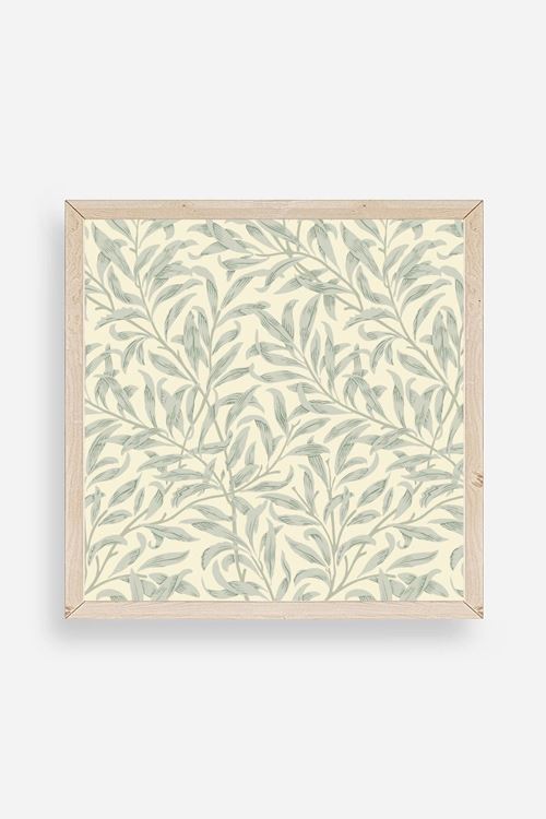 Yaprak Ahşap Çerçeveli Tablo 23 x 23