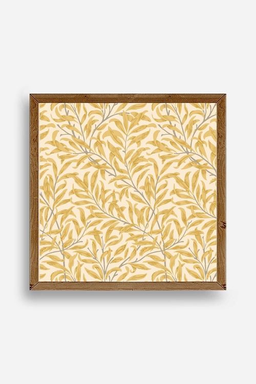 Yapraklar Ahşap Çerçeveli Tablo 50 x 50