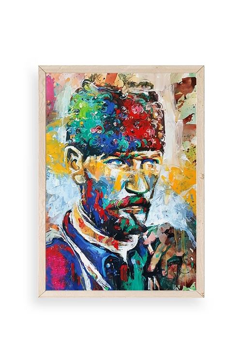 Atatürk Ahşap Çerçeveli Tablo 30 x 42