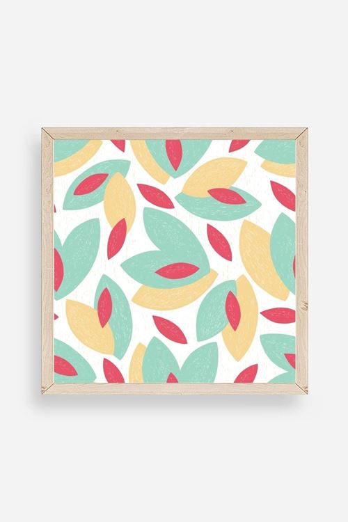 Yaprak Ahşap Çerçeveli Tablo 50 x 50