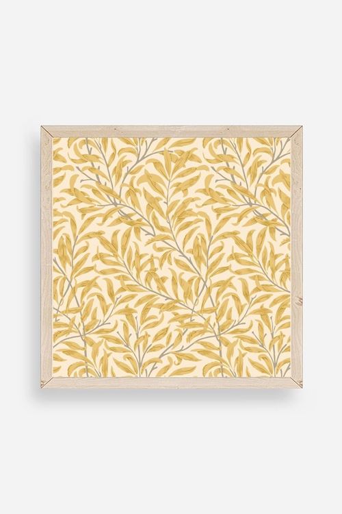 Yapraklar Ahşap Çerçeveli Tablo 50 x 50