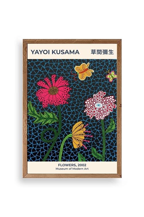 Yayoi Kusama Ahşap Çerçeveli Tablo 30 x 42