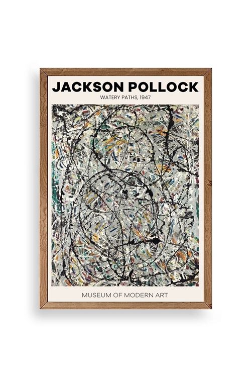 Jackson Polloc Ahşap Çerçeveli Tablo 17 x 23