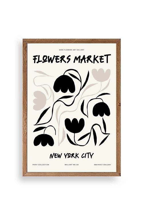 Çiçek Ahşap Çerçeveli Tablo 23 x 30