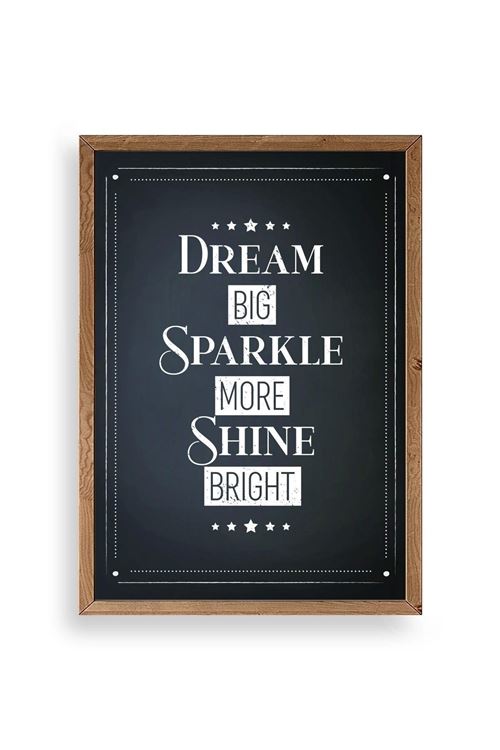 Motto Ahşap Çerçeveli Tablo 50 x 70