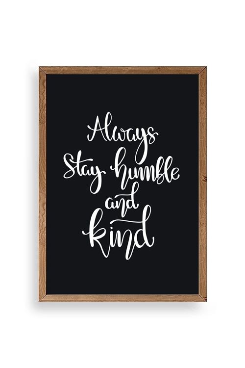 Motto Ahşap Çerçeveli Tablo 17 x 23