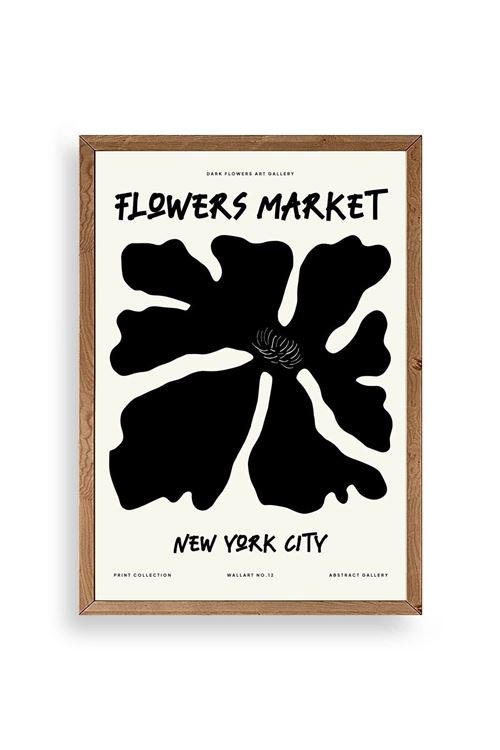 Çiçek Ahşap Çerçeveli Tablo 17 x 23