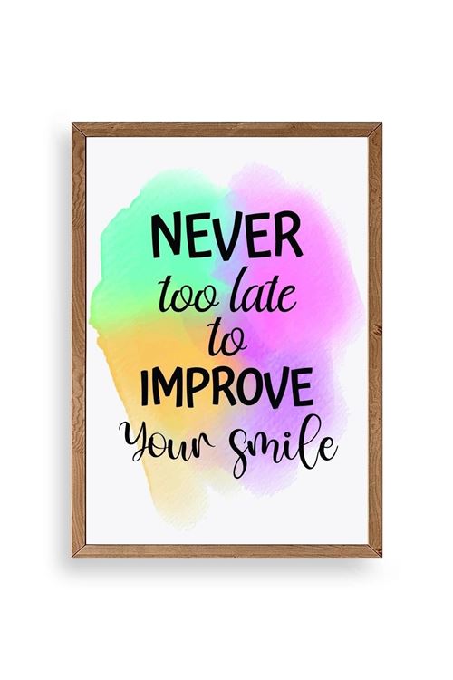 Motto Ahşap Çerçeveli Tablo 17 x 23