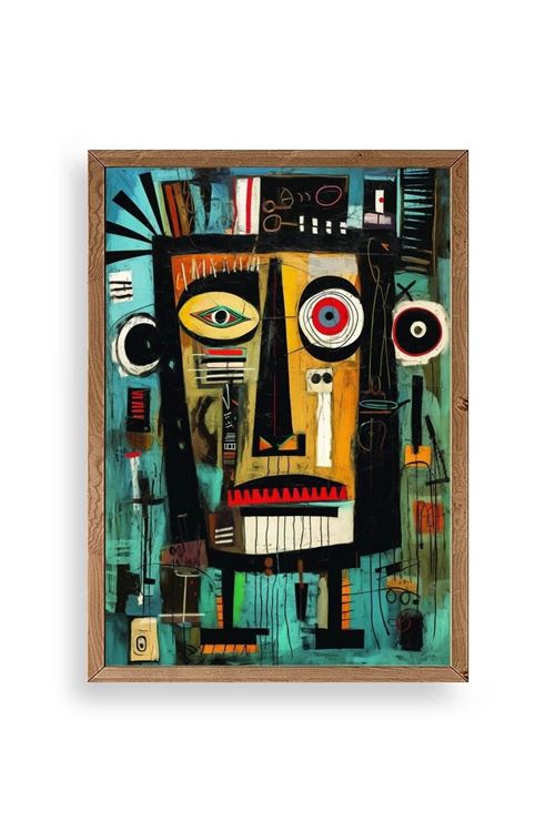 Soyut Ahşap Çerçeveli Tablo 17 x 23